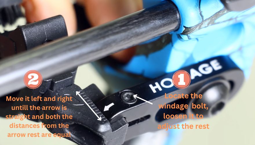 locating the windage bolt and then adjusting the rest by moving it left and right